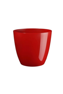 Obal d13cm ELLA červená lesklá vánoční, plast