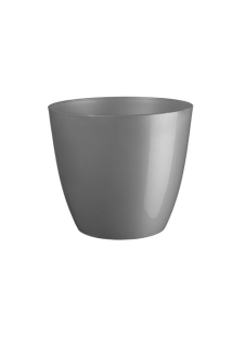 Obal d15cm ELLA stříbrná lesklá vánoční, plast