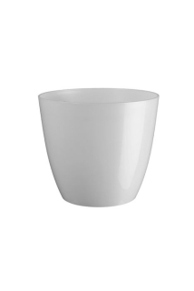 Obal d15cm ELLA perleť.bílá lesklá vánoční, plast