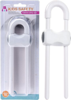 Zámek bezpečnostní 18,5x4,5x1,5cm, na šuplíky, dětský