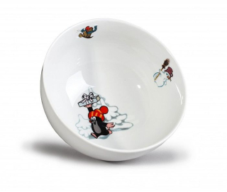Miska d14,5cm VITAL- KRTEK a dárek, dětská, porcelán