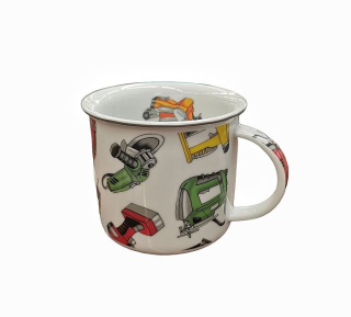 Hrnek 380ml TINA - NÁŘADÍ DF, čes.porcelán