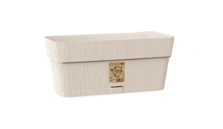 Truhlík 30cm BÍLÝ ETHICA+miska, š13,v12cm, plast