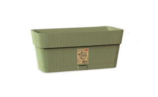 Truhlík 30cm OLIV.ZELENÁ+miska, š13,v12cm, plast