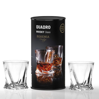 Sklen. 340ml, 2ks, BOHEMIA PR. QUADRO, whisky, DB