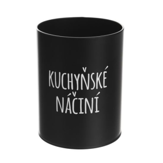 Dóza plech. d13x17cm, KUCH.NÁČINÍ, BLACK, plech