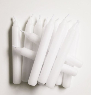 Svíčka-12ks k andělskému zvonění, bílá, ČESKÁ VÝROBA