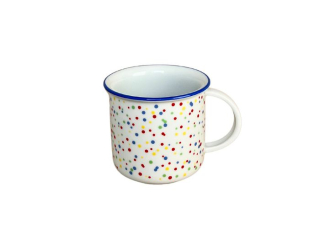 Hrnek 250ml TINA - PUNTÍČKY modré, čes.porcelán