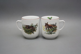 Hrnek 300ml TROJKA-PODH.ZVĚŘ Z42+Z03, čes.porcelán