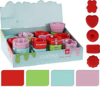 Formička 3ks, mix dekorů, silikon