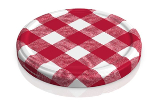 Víčko TWIST  82-10ks KÁRO větší, červenobílé /skl.720ml/
