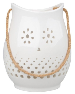 Svícen/lucerna na svíčku, 14cm, porcelán