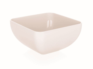 Miska 0,5l, 11x11x 6,3cm,AMIENS, čtv.,krém.plast