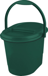 Vědro 13l s víkem ECO zelená 37x29,5x27,5cm, plast