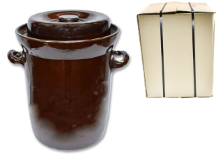 Keramický zelák 15L + víko (24,5/26,5cm), KOLOMAZNÍK ZÁBŘEH