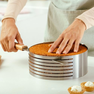 Forma d16-20,5cm na krájení dortů ACER, nastavitelná, 7plátků, nerezová