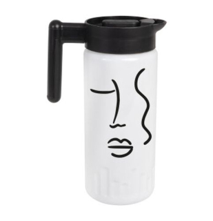 Džbán 1,46l, WATER, bílé sklo/plast