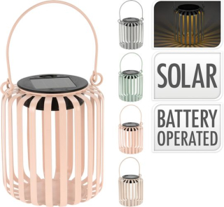 Lucerna solární LED 9,5x11,5cm, mix barev