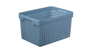 Košík SEOUL L, 36x27x20cm-sev.modrý, plast