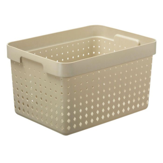 Košík SEOUL L, 36x27x20cm-sv.béžový, plast