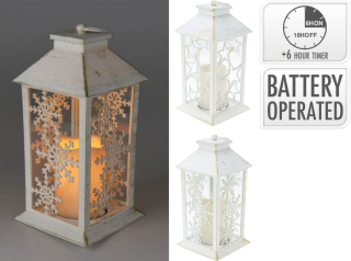 Lucerna bílá LED osvětlení, 2 druhy, kov