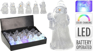 Figurka VÁNOČNÍ 8,5cm, LED svítící, 6 druhů, plast