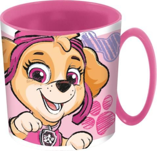 Hrnek 350ml růžový TLAP.PATROLA, plast