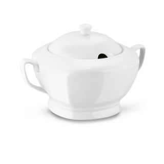 Mísa 2,5l polévková, 28,5x21,5x18cm,víko, porcelán