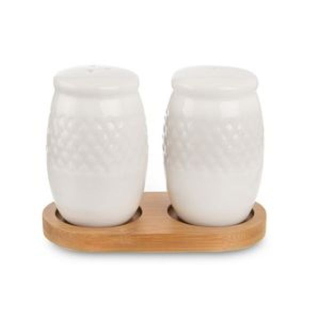 Slánka+pepř. 2-dílná porcelán/bambus