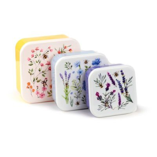 Box-3ks, MEADOWS-Včela, čtver., 13,5x6;11,5x5,5;10x4,5; plast