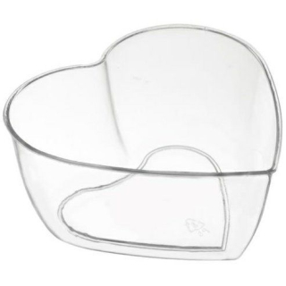 Pohárek, 6ks, na dezerty SRDCE 0,12l, plast