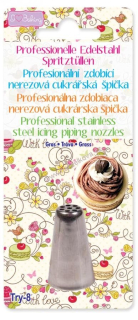 špička d25x50mm TRÁVA (VLASY) TRY-8, zdobící, NR