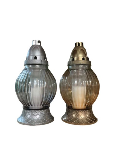 Svíčka hřbitovní 25cm, s víčkem, mix barev, 24hod