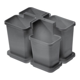 Odkapávač příb. 16,4x11,2x12,5 cm, BELLA, šedý, plast