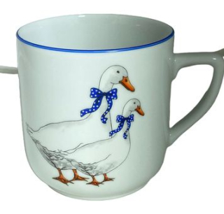 Hrnek 400ml PĚTKA-HUSY U666, čes.porcelán