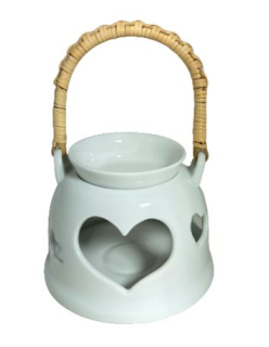 Lampa-aroma, nedekorovaná, český porcelán