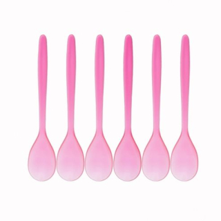 Lžíce 6ks káva 14cm, sada, MIX BAREV, transp.plast