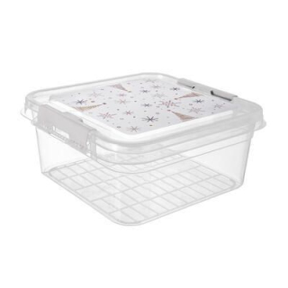 Box  4,50l vánoční, VLOČKA, 26x25x11cm, plast