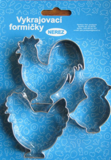 Vykrajovátka nerezová velikonoční 3ks