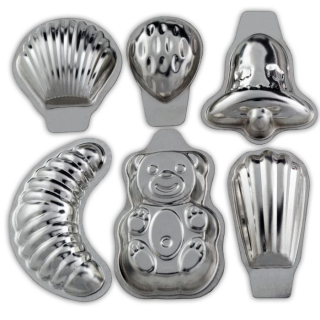 Formičky MIX mini, 30ks sada, pocín