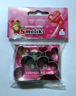 Vykrajovátko - VALENTÝN srdce, 6ks-sada