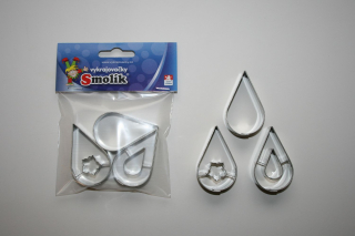 Vykrajovátko - Kapka+kapky střed, 3ks-sada