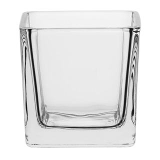 Svícen 6x6x6cm, FRIDA, TREND, sklo