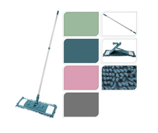 Mop ULTRA CLEAN plochý žinyl 42x13cm.4barvy,telesk.tyč max.130cm