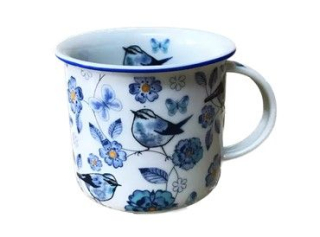 Hrnek 100ml TINA - MODŘÍ PTÁCI DF , čes.porcelán