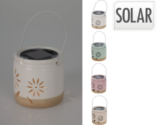 Svícen/lucerna solární, mix barev
