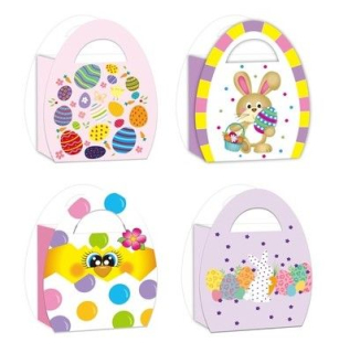 Taška dárk.  M, VELIKONOCE-4DEK., 18x23x10cm, UCHO, papír