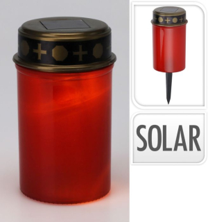 Svíčka hřbitovní 1ks, solární