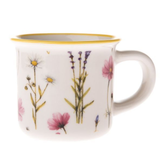 Hrnek 70ml-1ks-KVÍTÍ, d 5,8x5,0cm, porcelán