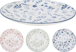 Talíř d27cm mělký, KVÍTÍ, mix barev, porcelán